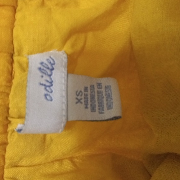 Anthropologie Odille Drawing Parallels Pleated Pocket Skirt in Marigold Yellow - Picture 8 of 14